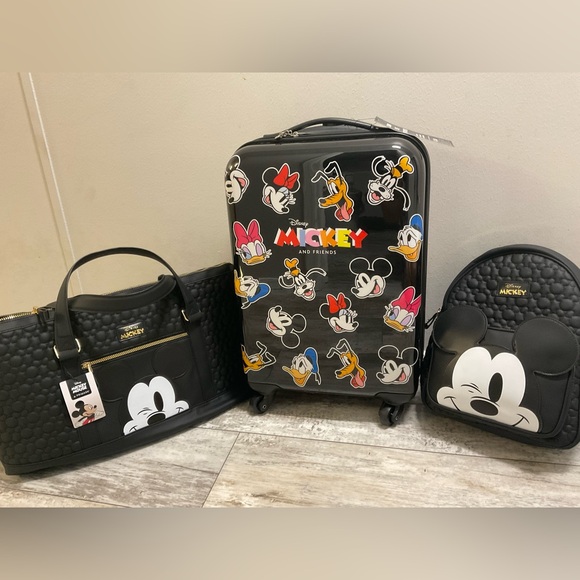 NWT Mickey carry on, weekender bag, and backpack